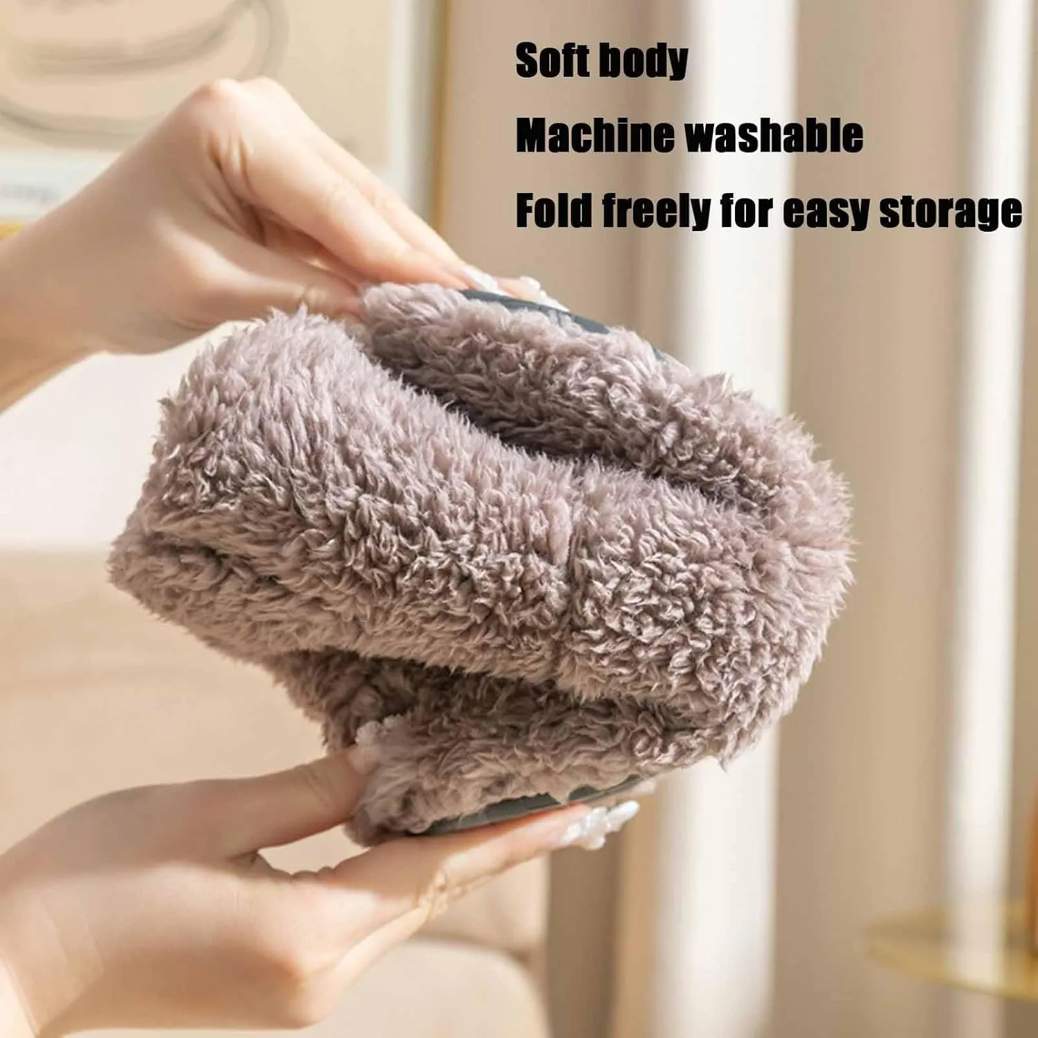 CLOUDEMO Boot Slippers for Women Indoor, Slipper Socks for Women, Cozy Warm Lined Non-Slip House Booties Slippers