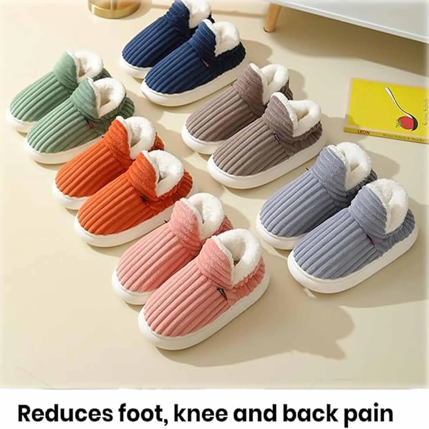CLOUDEMO Sunmoine Cloud Slippers,Pillow Warm Fuzzy House Slippers, Anti-Skid Cozy Plush for Indoor Outdoor Warm Slippers (Grey,10-10.5)