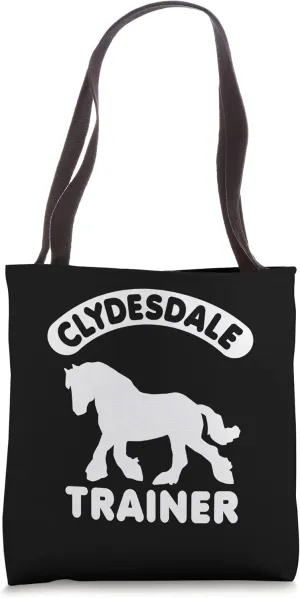Clydesdale Trainer Clydesdales Draft Horse Tote Bag