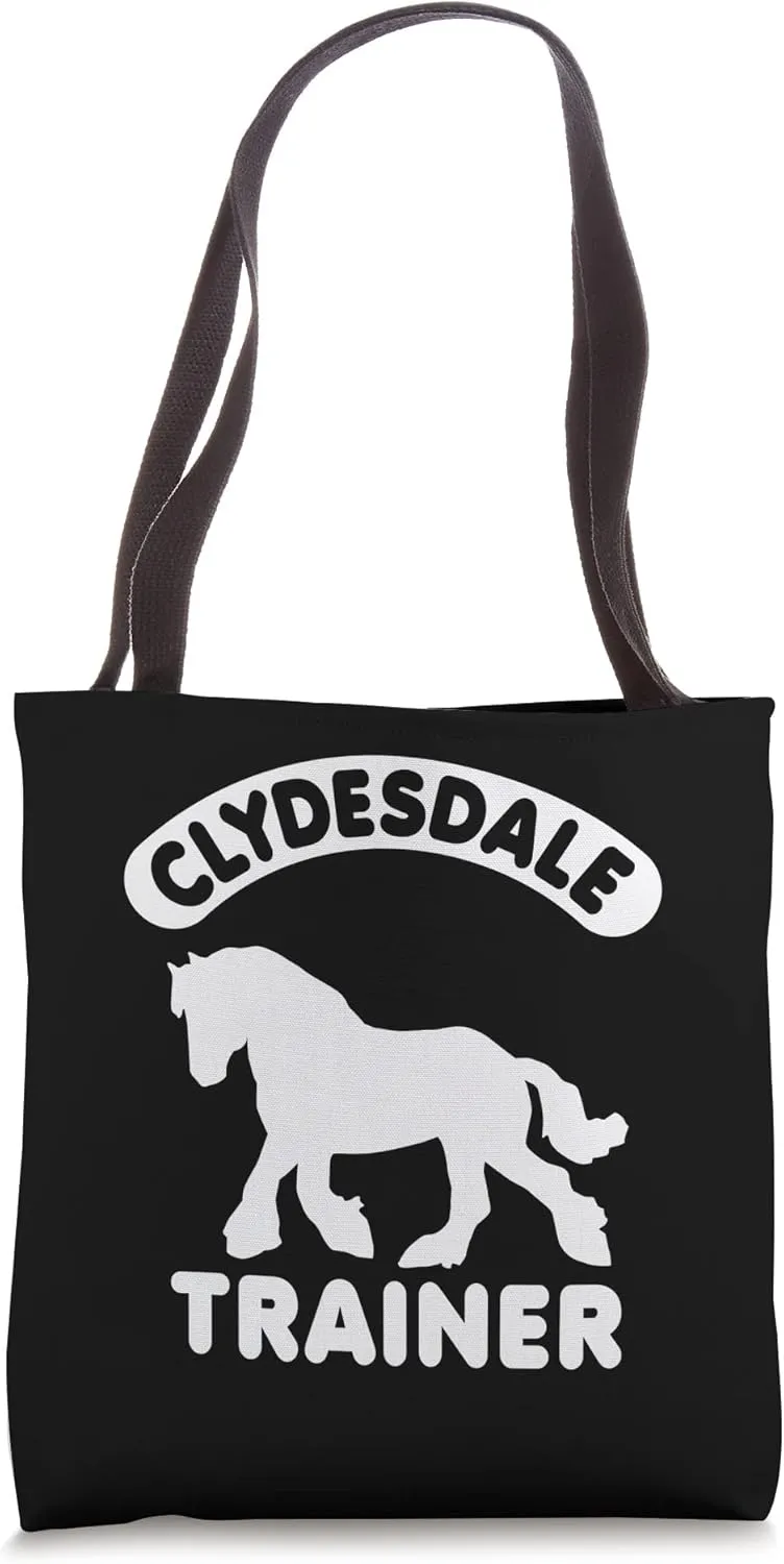 Clydesdale Trainer Clydesdales Draft Horse Tote Bag