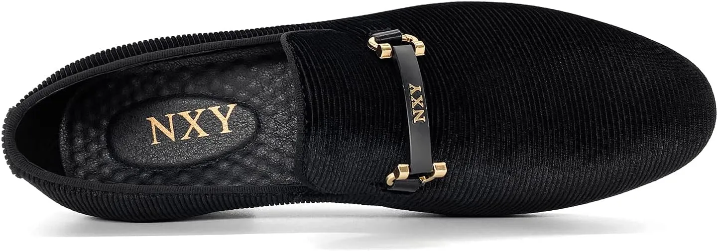 CMM Men's Loafers Velvet Slip on Smoking Slipper Fashion Wedding Shoes