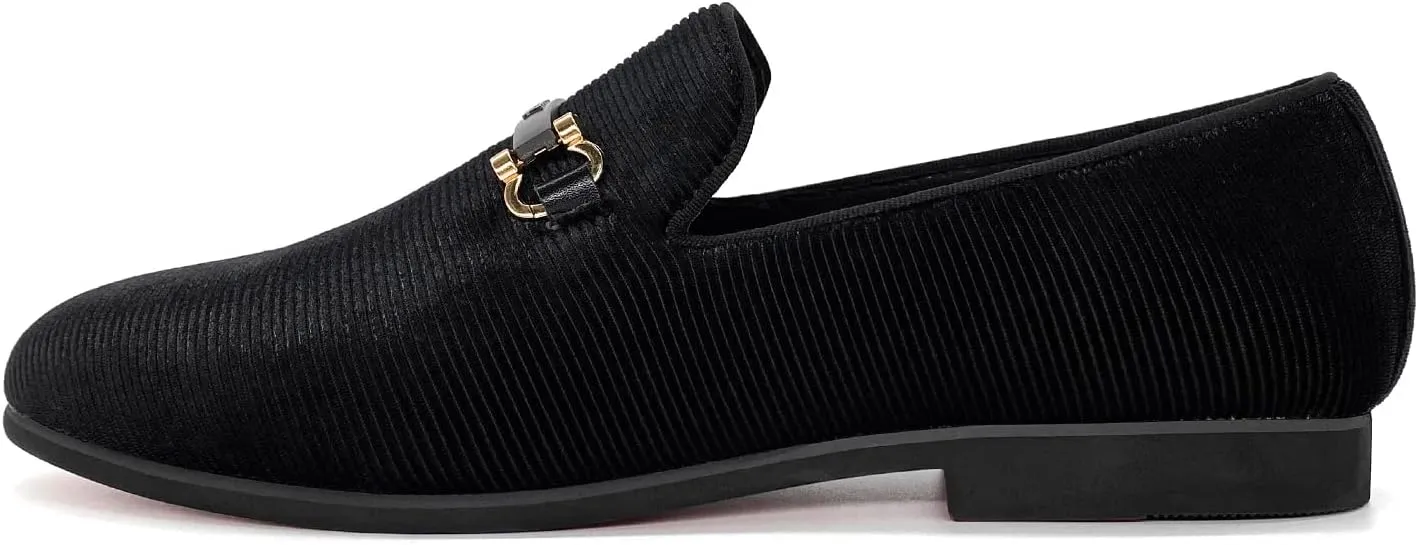 CMM Men's Loafers Velvet Slip on Smoking Slipper Fashion Wedding Shoes