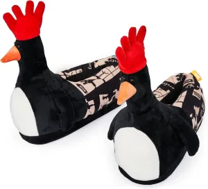 Coddies Feathers McGraw Wallace & Gromit Plush Slippers - Penguin Slippers - Unisex Adults & Kids - Black - Faux Fur - Slip Resistant - Cushioned - Winter - Women's - Slipper