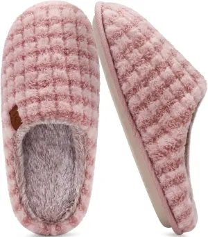 COFACE Unisex Mens Womens Cozy Memory Foam Scuff Slippers Casual Slip On Warm House Shoes Indoor/Outdoor Sandal Slippers With Arch Support Rubber Sole Size 4-15