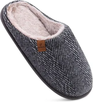 COFACE Unisex Mens Womens Cozy Memory Foam Scuff Slippers Casual Slip On Warm House Shoes Indoor/Outdoor Sandal Slippers With Arch Support Rubber Sole Size 4-15