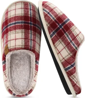 COFACE Unisex Mens Womens Cozy Memory Foam Scuff Slippers Casual Slip On Warm House Shoes Indoor/Outdoor Sandal Slippers With Arch Support Rubber Sole Size 4-15