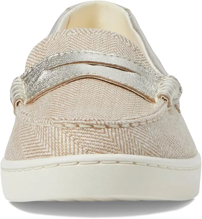 Cole Canvas/Gold Low-priced Leather Gold Natural/Chevron Loafers Haan Quick offer Metallic Nantucket