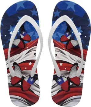 Coloranimal Flip Flops for Women Summer Beach Sandals Thong Sandals with Black Strap Non Flips Flops Comfort Lightweight Indoor Outdoor Slippers