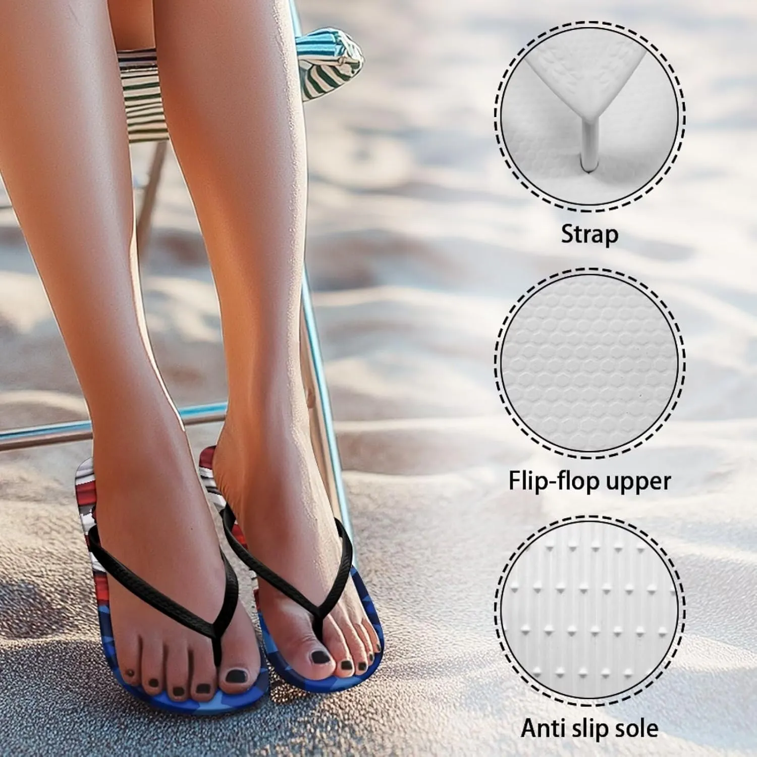 Coloranimal Flip Flops Women Thong Sandals Summer Beach Sandals for Women 2025 Beach Shoes Lightweight Comfort Ladeis Slippers Shower Shoes for Vocation
