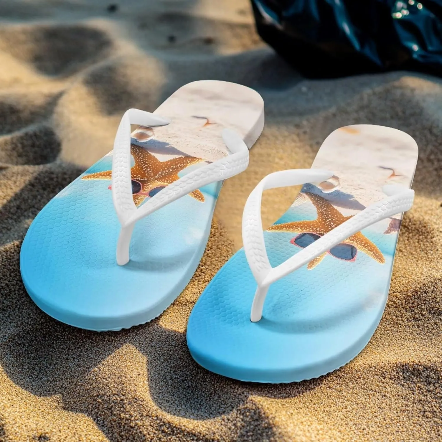 Coloranimal Womens Flip Flops Summer Beach Sandals Non Slip Flip Flops Thong Sandals for Women Lightweight Ladies Slip On Summer Slippers