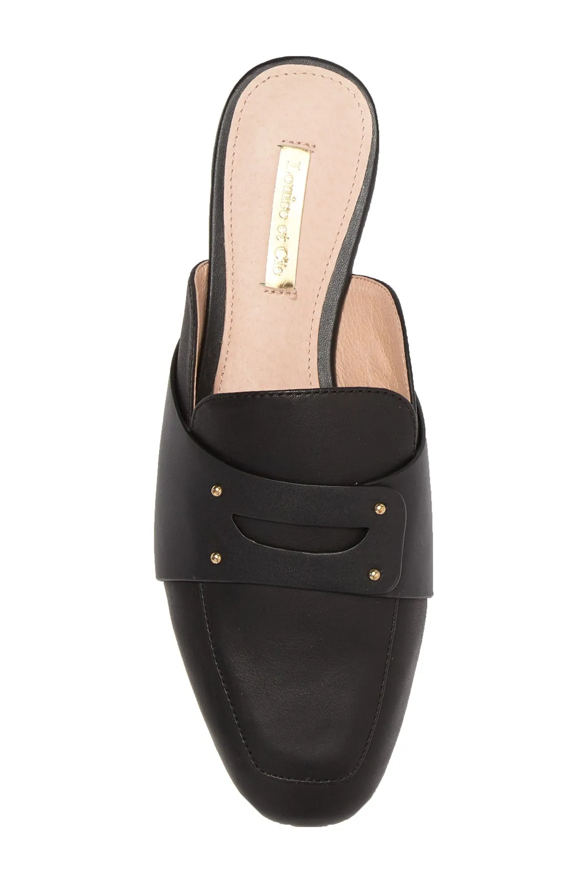 Convenient delivery Louise studded Loafer Mule-BLACK penny Women's Cie strap et Quick resolution toe Charriet squared