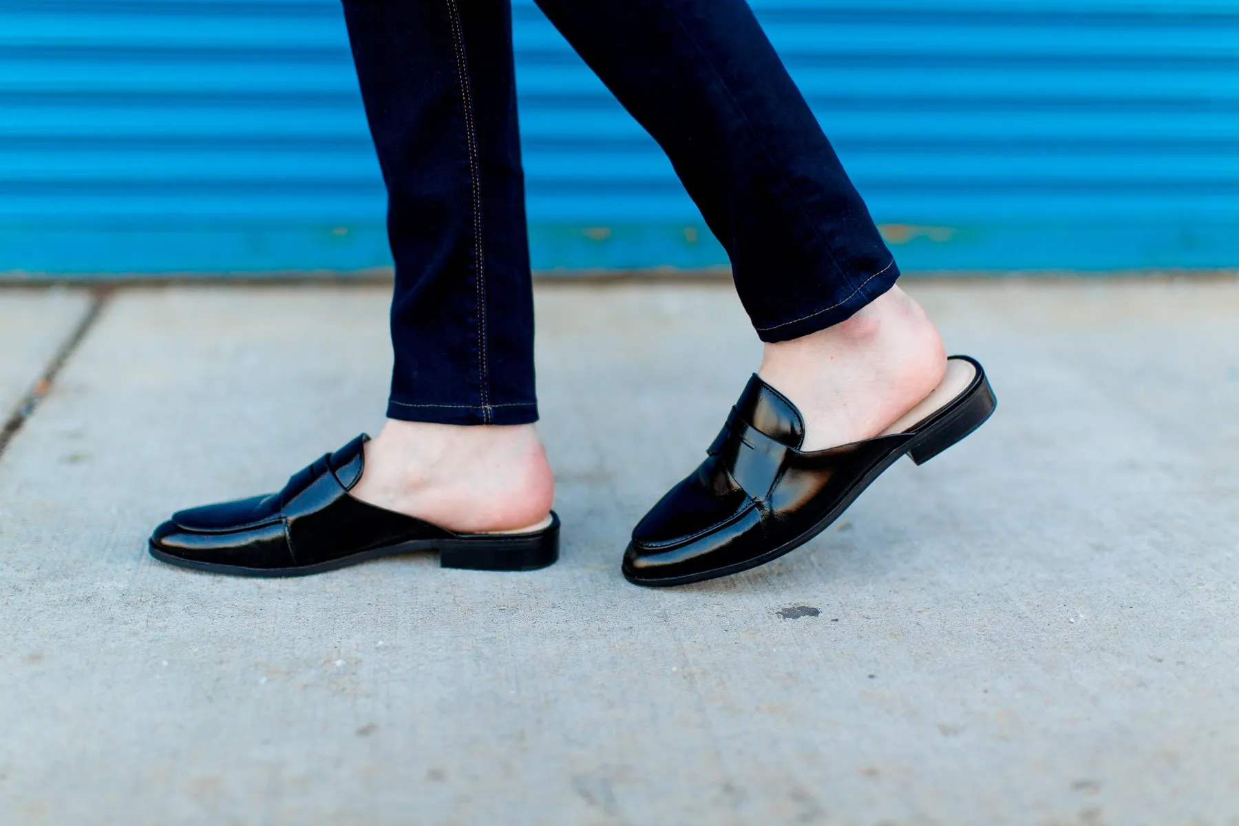 Convenient delivery Louise studded Loafer Mule-BLACK penny Women's Cie strap et Quick resolution toe Charriet squared
