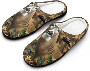 Cool Deer Camouflage Hunting Women's Memory Foam Slippers Non-Slip Cotton House Shoes for Indoor Outdoor