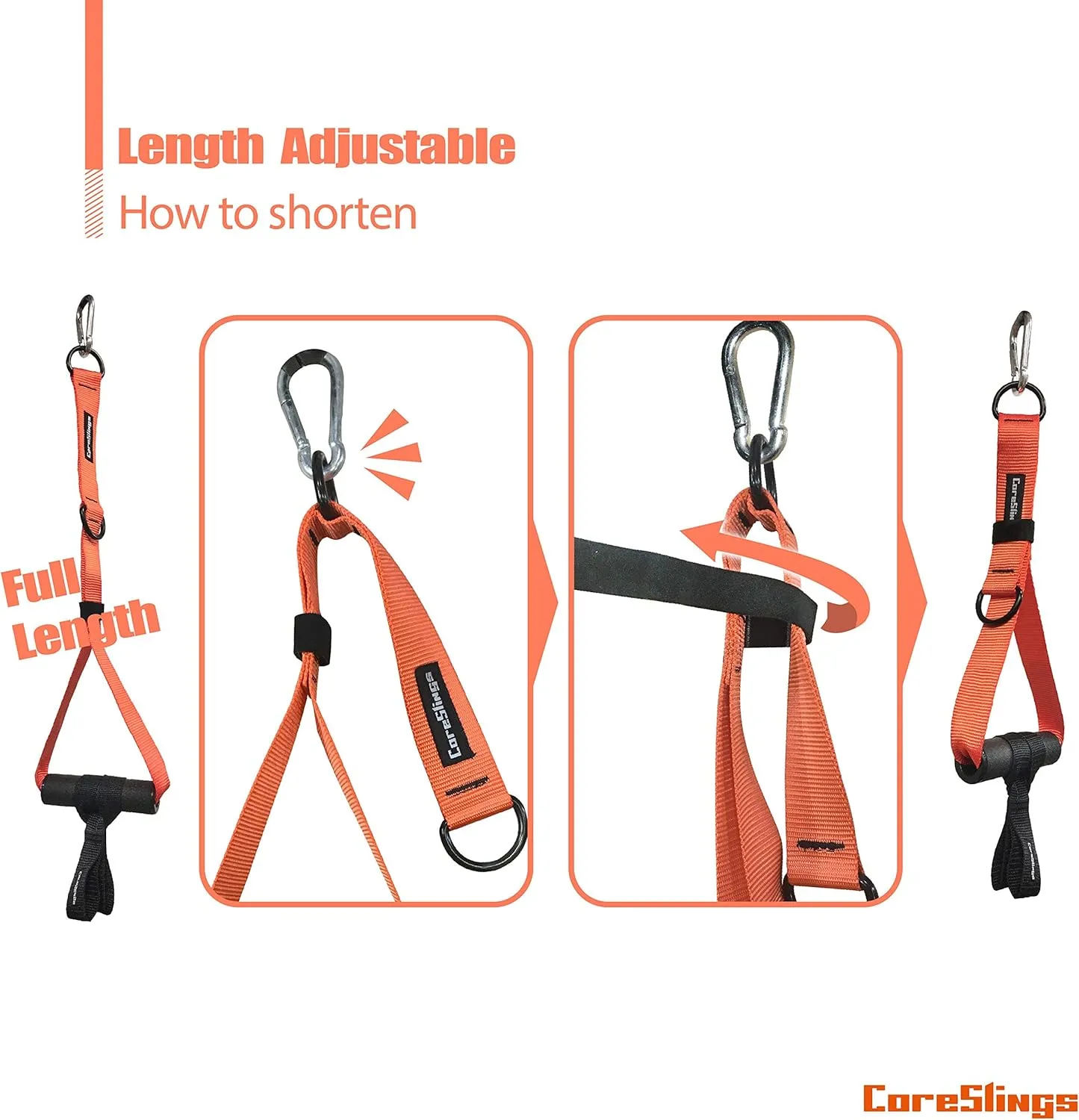 CoreSlings Cable Machine Handles with Finger Straps for gripping Forearm Strength Training, Workout Handles Cable attachments for Gym, Resistance Bands Handles.