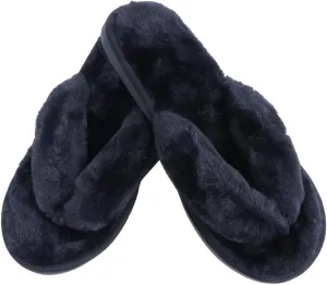 Cotton Slippers Women's Plush Flip-flops Anti-slip Winter Slippers Padded Comfortable Home Footwear Size 40/41 26cm