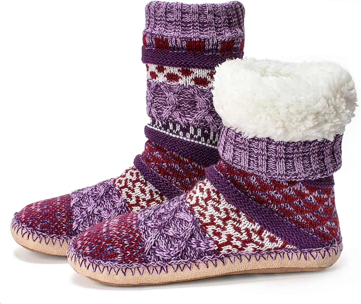 Cozylook Womens Fuzzy Slipper Socks with Grips Winter Warm Cabin Socks Non Slip, Christmas Gifts for Women Wife Mom Grandma