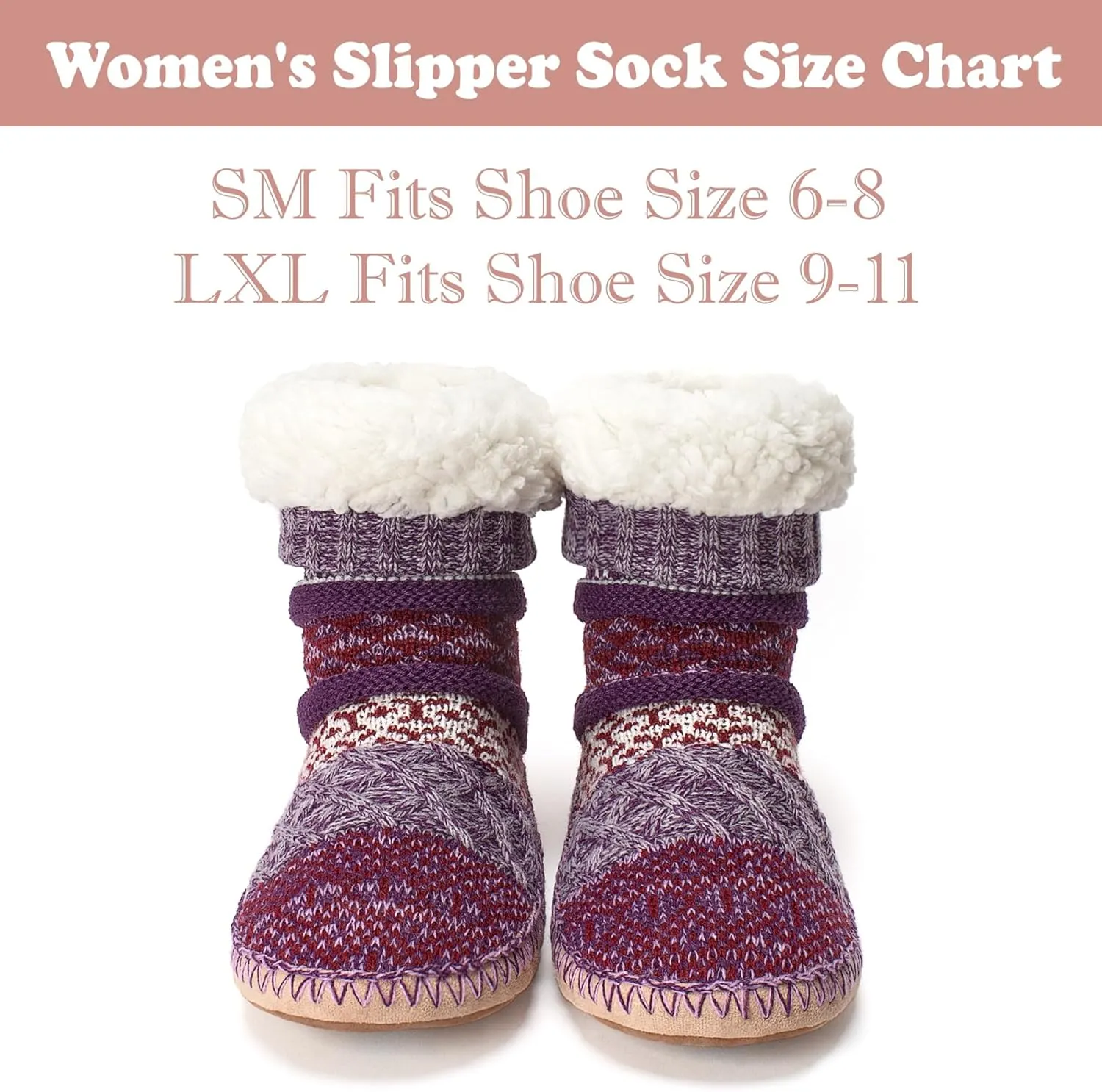 Cozylook Womens Fuzzy Slipper Socks with Grips Winter Warm Cabin Socks Non Slip, Christmas Gifts for Women Wife Mom Grandma