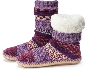 Cozylook Womens Fuzzy Slipper Socks with Grips Winter Warm Cabin Socks Non Slip, Christmas Gifts for Women Wife Mom Grandma