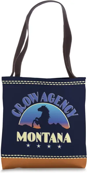 Crow Agency Montana MT Wild Horse Tote Bag
