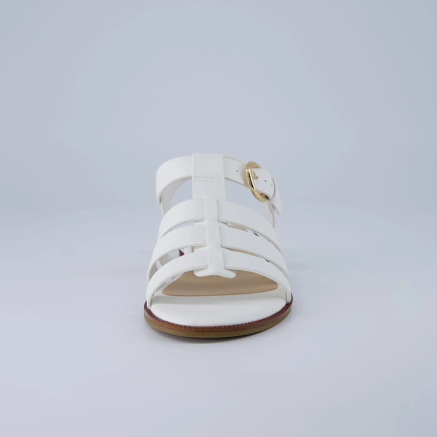 CUSHIONAIRE London Women’s Strappy Fisherman Sandal – Vegan Leather Gladiator Style with Adjustable Ankle Strap   Memory Foam