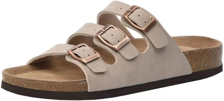 CUSHIONAIRE Women's Lela Cork footbed Sandal with  Comfort