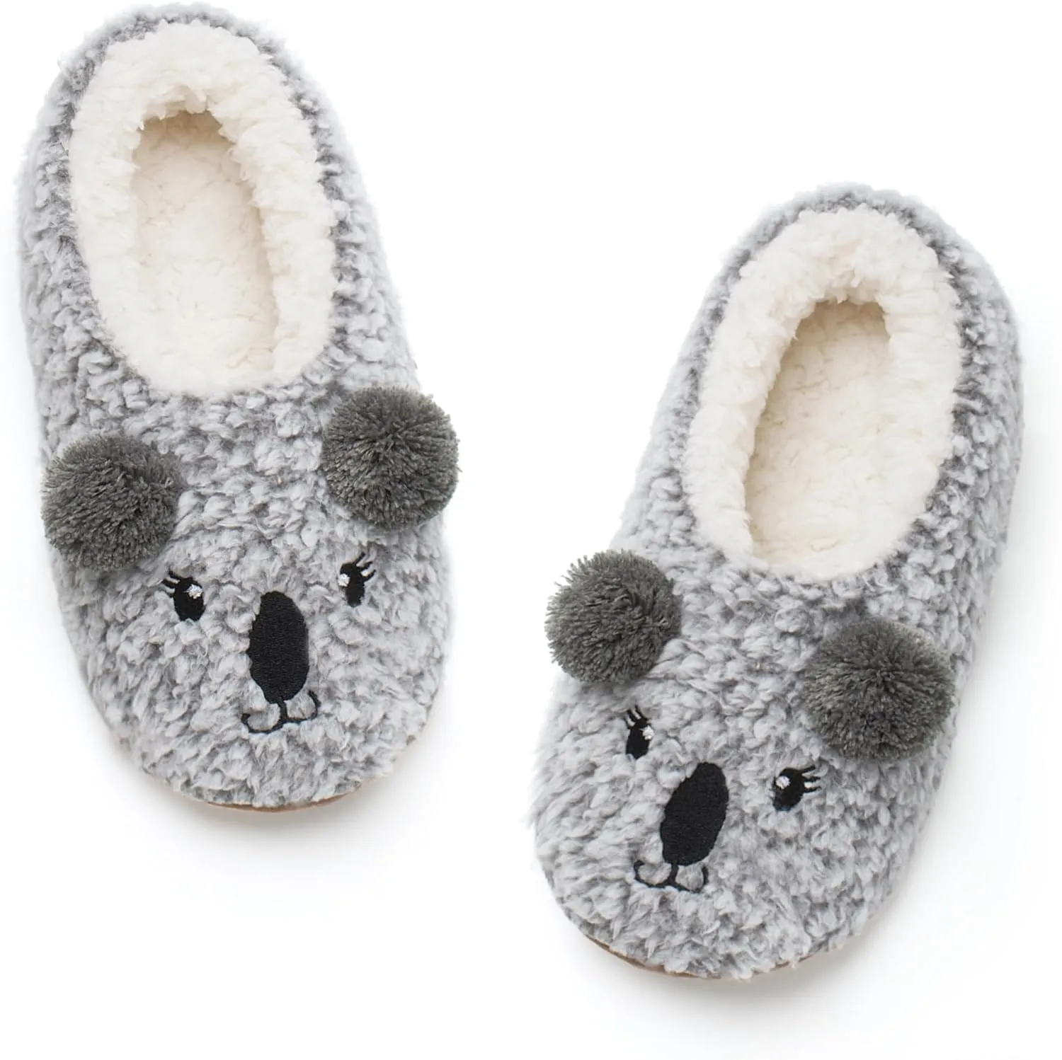 Cute Animal House Slippers, Warm Fuzzy Slipper Socks with Grippers Non Slip, Cozy Funny Gifts