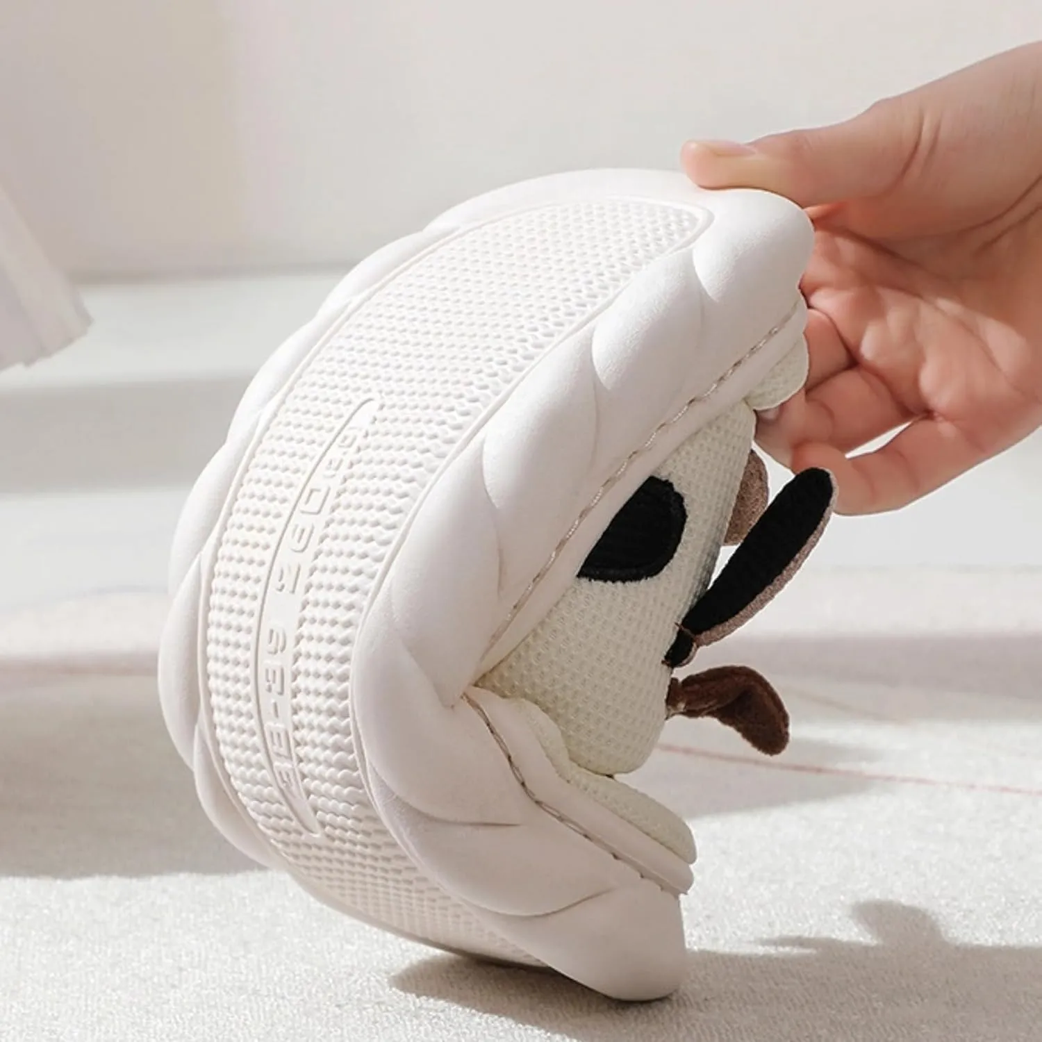 Cute Cartoon Panda Slippers for Women Men Indoor Linen Home Slipper Comfortable Fabric Shoes Summer Sandals Soft Thick Anti Slip Sole Slides