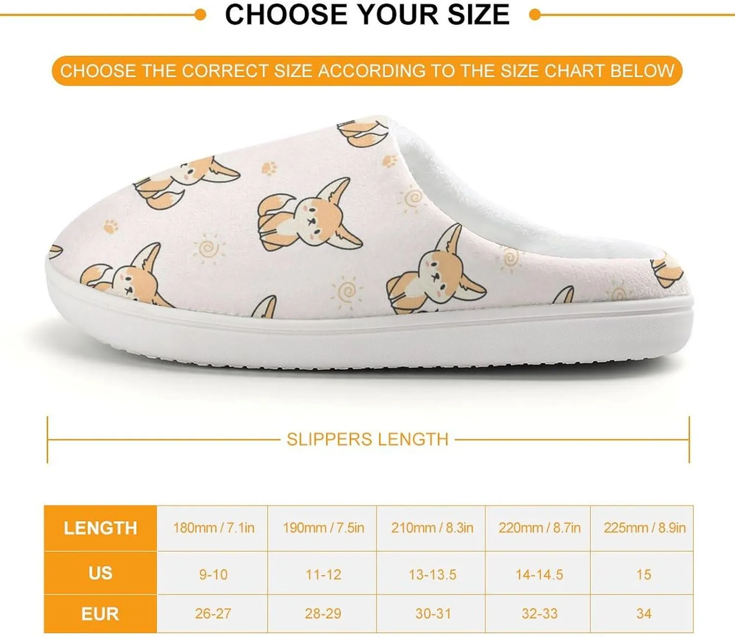 Cute Fennec Fox Cute Slippers For Girls Boys Anti Slip House Slipper Warm Shoes For Indoor Outdoor