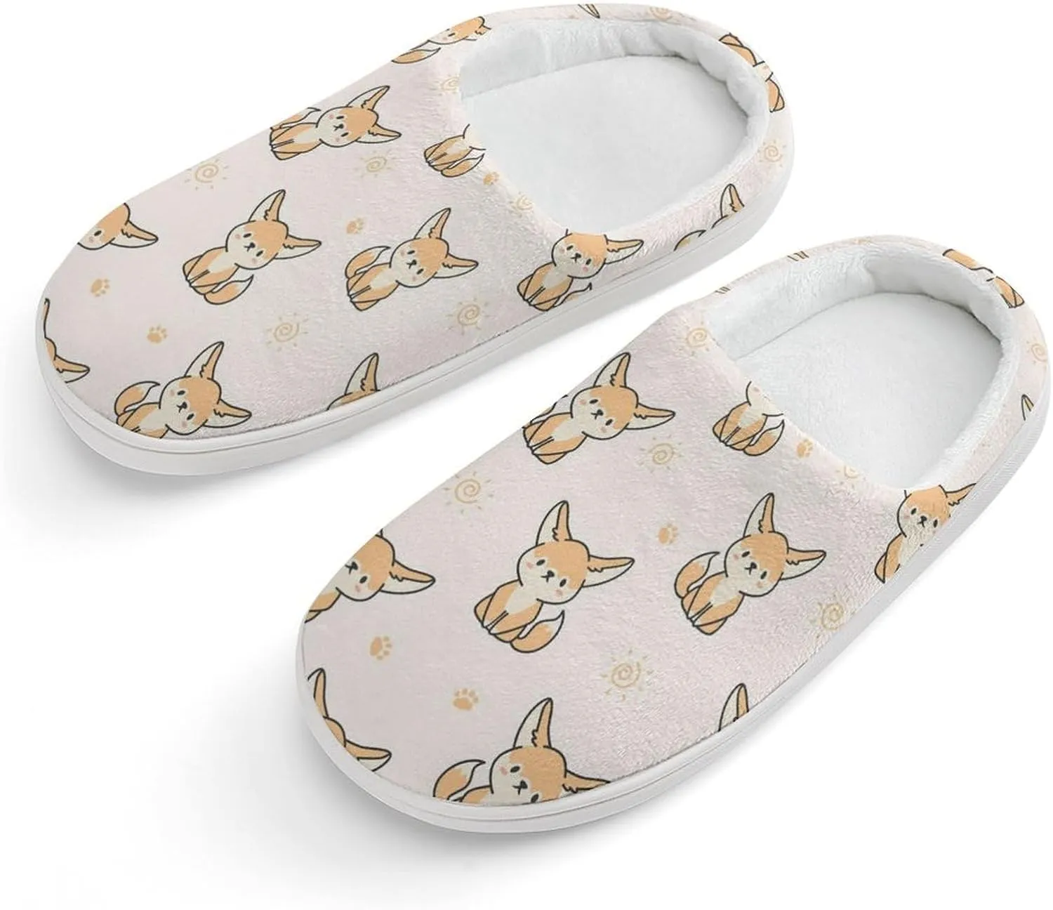 Cute Fennec Fox Cute Slippers For Girls Boys Anti Slip House Slipper Warm Shoes For Indoor Outdoor