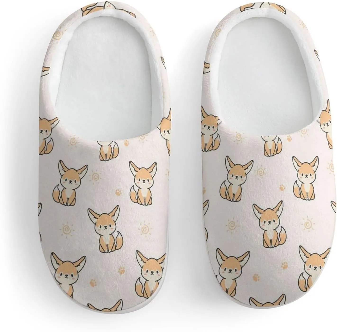 Cute Fennec Fox Cute Slippers For Girls Boys Anti Slip House Slipper Warm Shoes For Indoor Outdoor