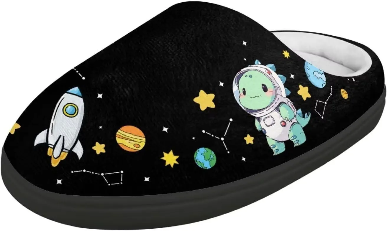 Cute Kids Slippers for Boys and Girls, Soft Warm Home Slippers for Winter, Anti-Slip Closed Toe Fuzzy Slippers