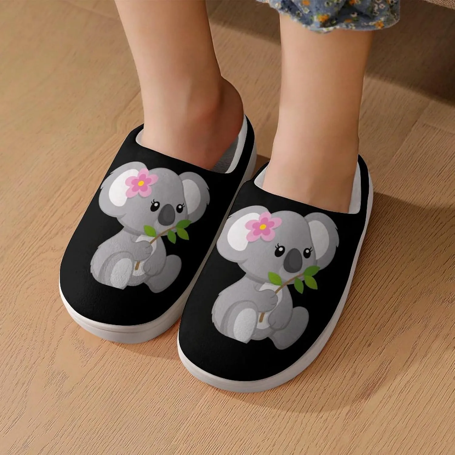 Cute Koala Cute Slippers For Girls Boys Anti Slip House Slipper Warm Shoes For Indoor Outdoor