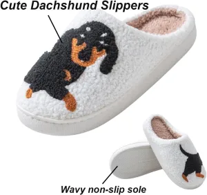 Cute Slippers For Women Men Fuzzy Cushioned Comfort Slip-On House Shoes Memory Foam Slippers