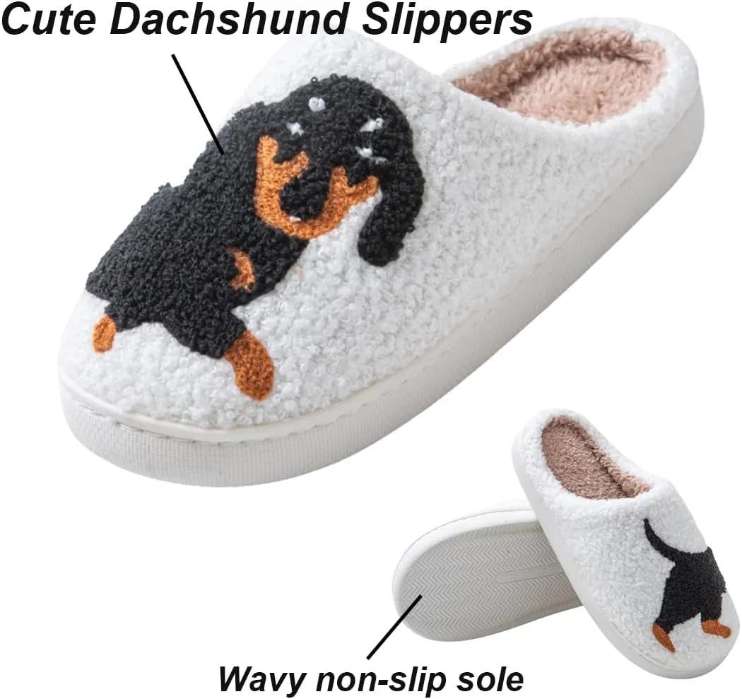 Cute Slippers For Women Men Fuzzy Cushioned Comfort Slip-On House Shoes Memory Foam Slippers