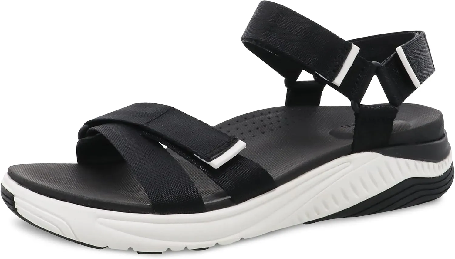 Dansko Racquel Fully Adjustable Sport Sandal for Women – Lightweight EVA Midsole and Rubber Outsole – Natural Arch Technology for Added Support – Hook and Loop Closures