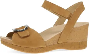 Dansko Stella Multi-Strap Wedge Sandal for Women - Cork/EVA Wedge with Arch Support -Fully Adjustable Straps-Lightweight Rubber Outsole