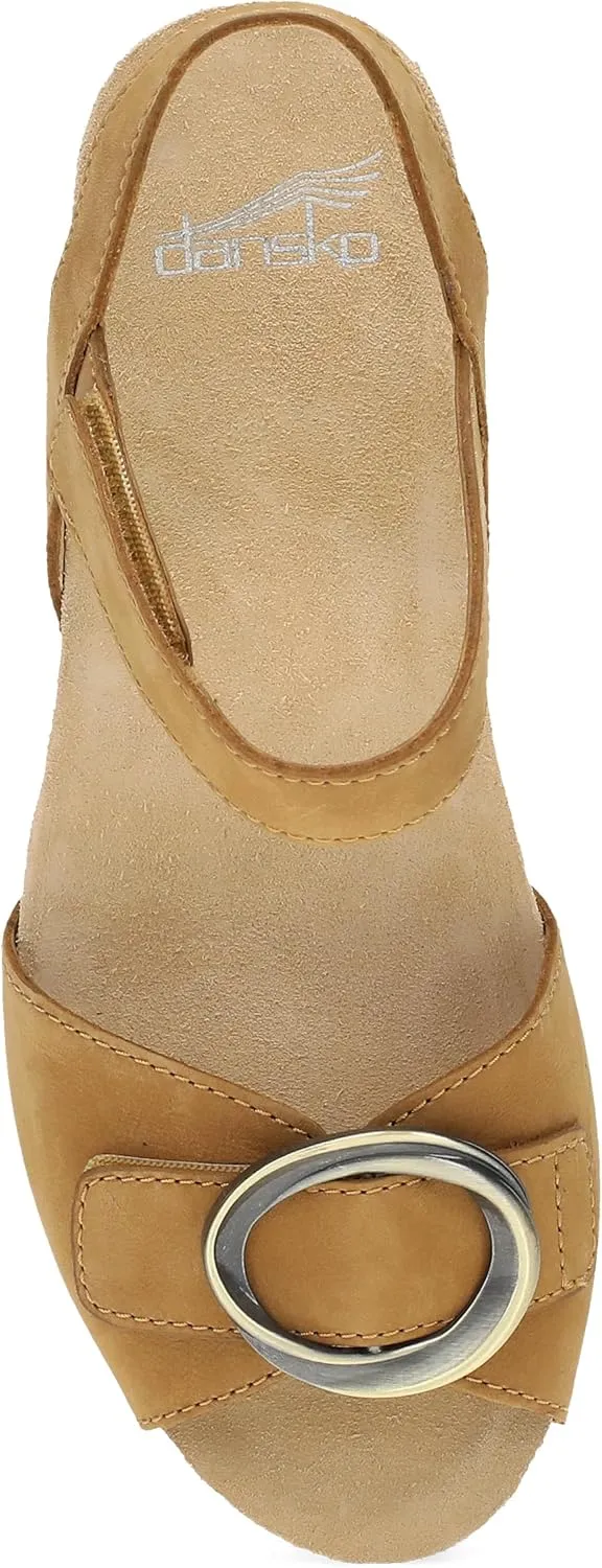 Dansko Stella Multi-Strap Wedge Sandal for Women - Cork/EVA Wedge with Arch Support -Fully Adjustable Straps-Lightweight Rubber Outsole