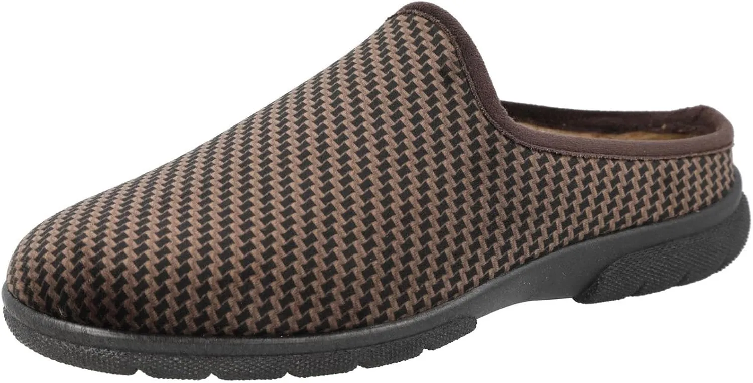 DB Shoes Men's 6V Fit Slip-On Stylish Mule in Brown, Sizes 6 to 12