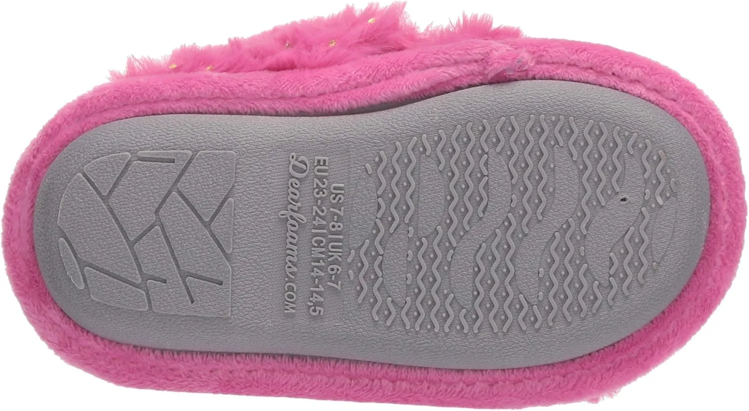 Dearfoams Kids' Ava Furry Crossband Slide Slipper