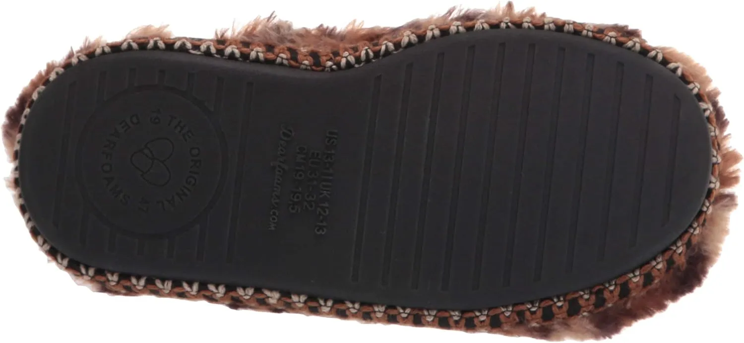 Dearfoams Kids' Charlotte Furry Bootie Slipper