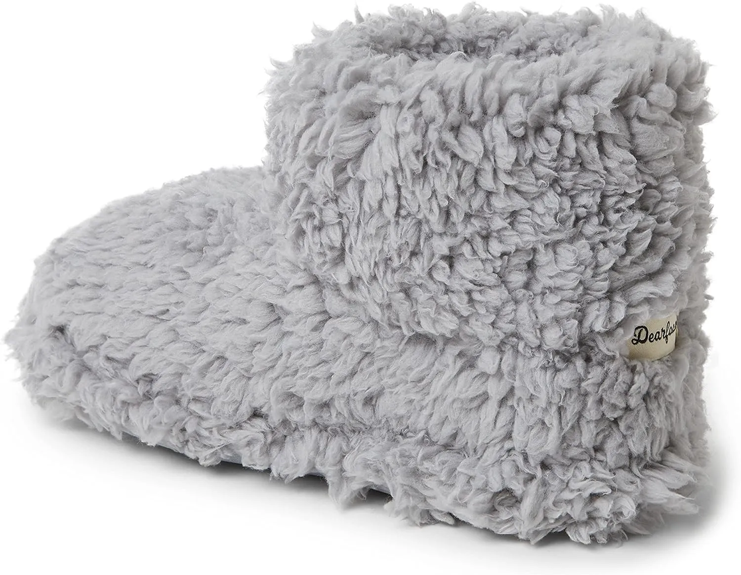 Dearfoams Kids' Tate Washable Fuzzy Bootie Slipper