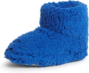 Dearfoams Kids' Tate Washable Fuzzy Bootie Slipper
