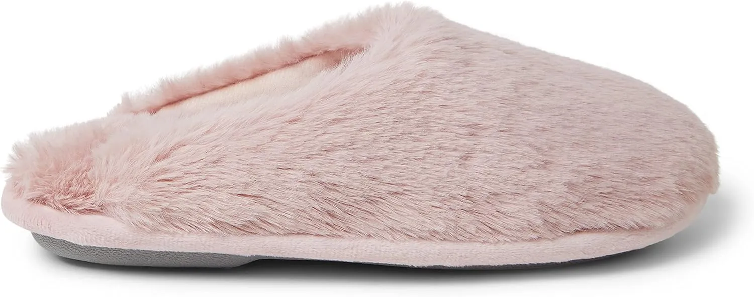 Dearfoams Kids' Washable Brin Pile Scuff Slipper