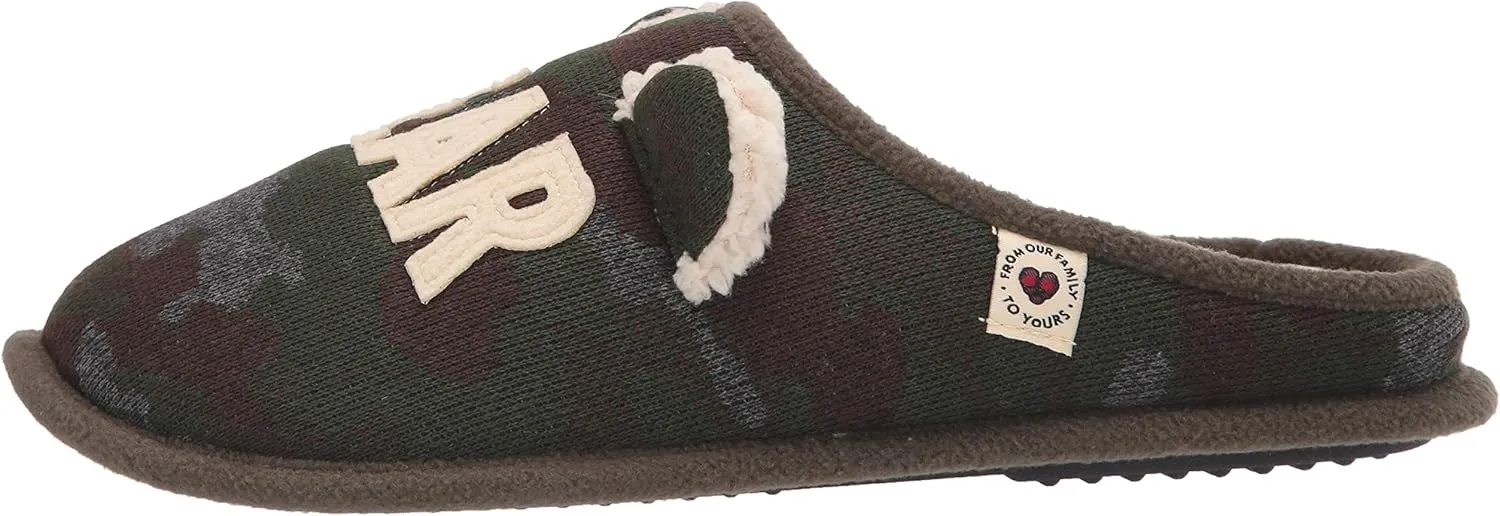 Dearfoams Men's Lil Bear Adult Clog Slipper