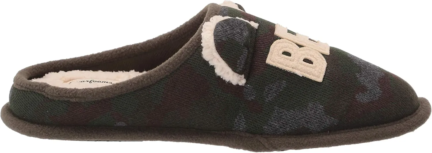 Dearfoams Men's Lil Bear Adult Clog Slipper