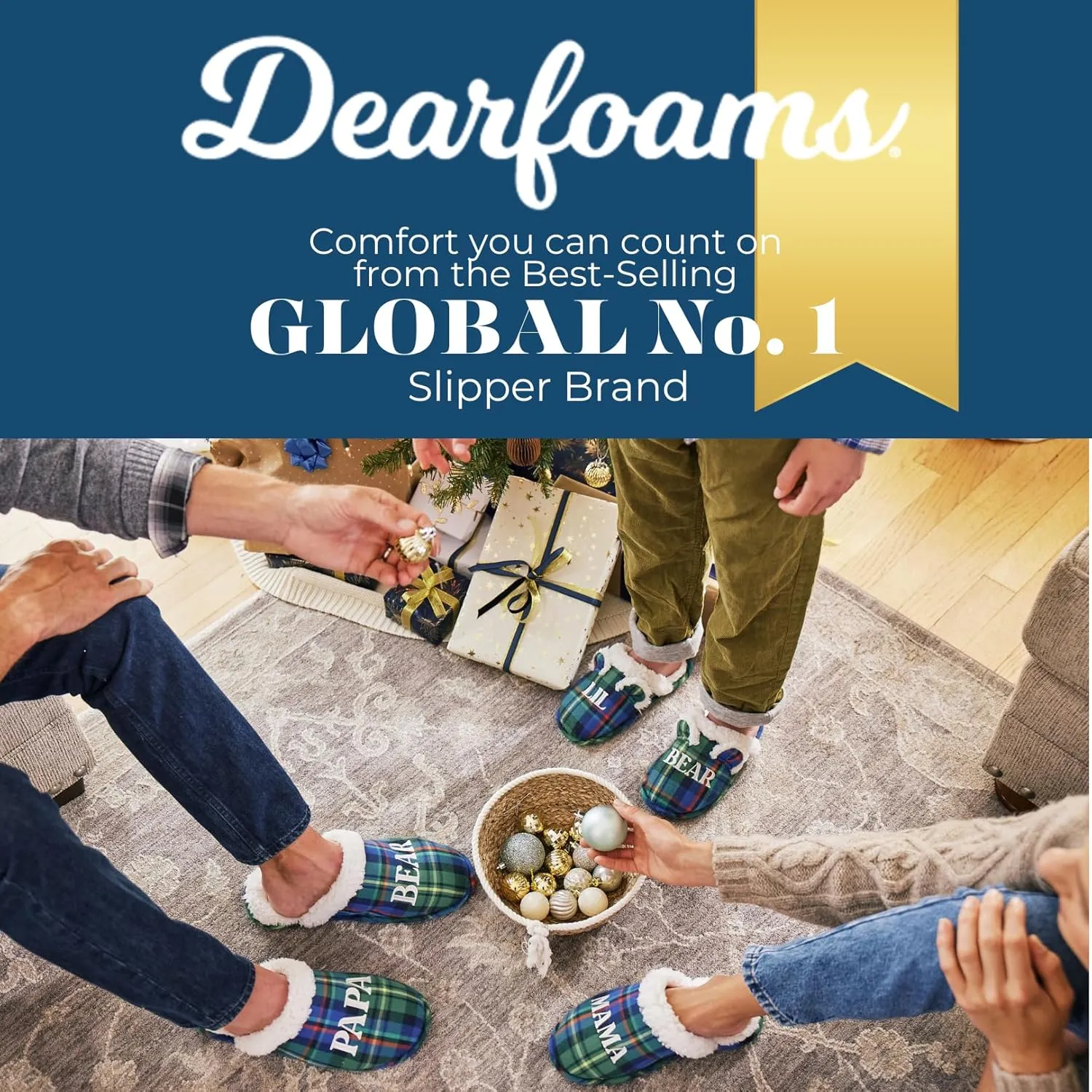 Dearfoams Men's Papa Bear Slipper