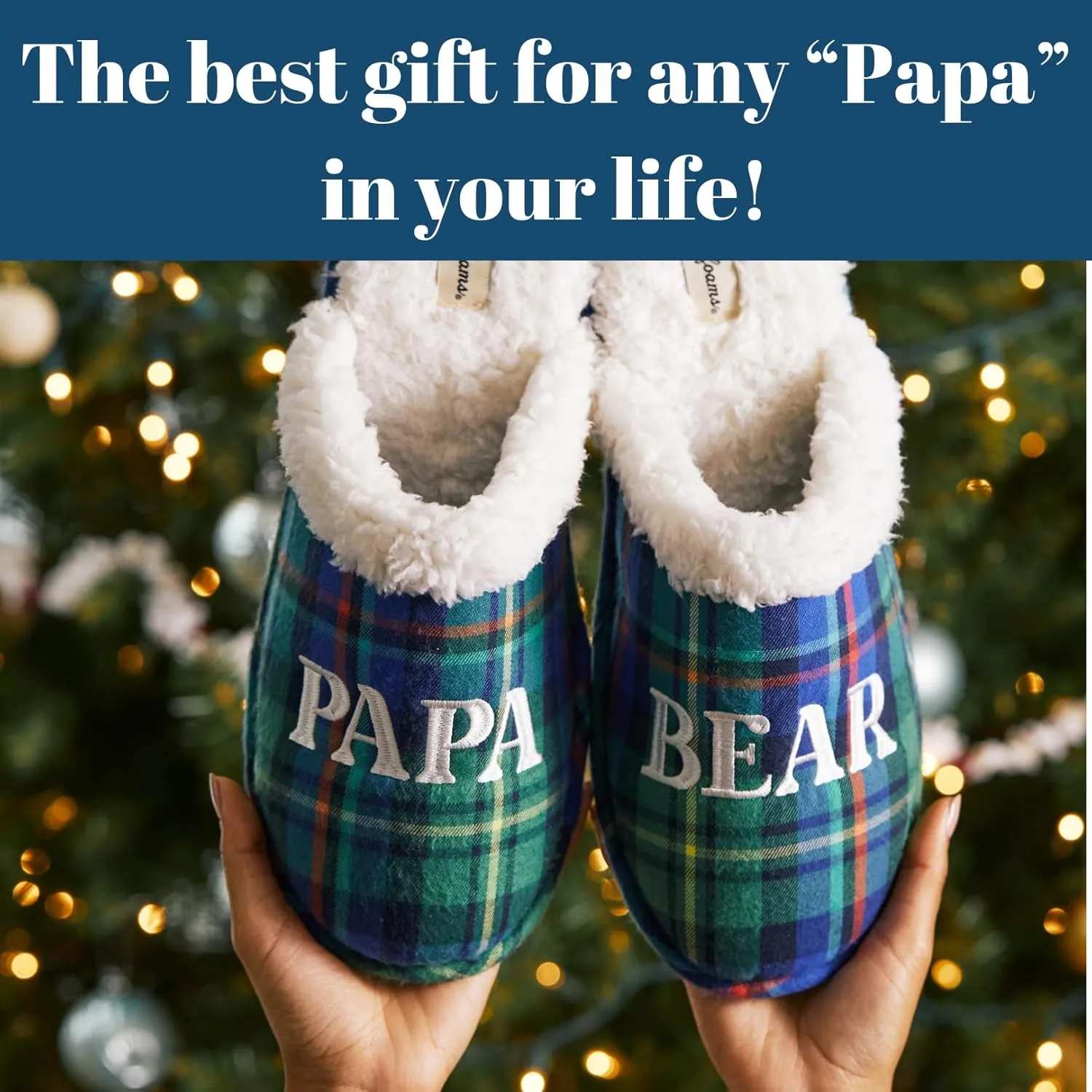Dearfoams Men's Papa Bear Slipper