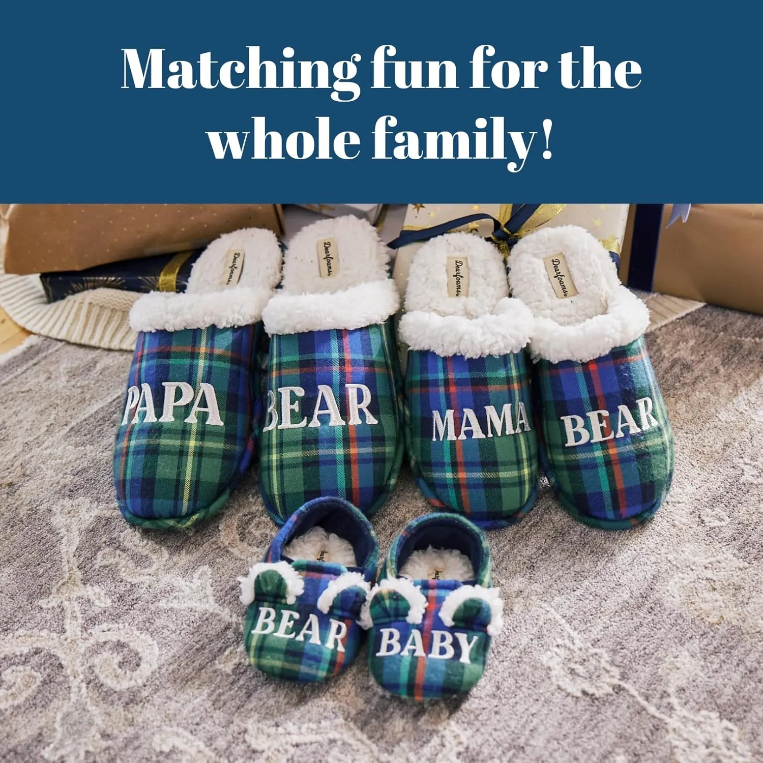 Dearfoams Men's Papa Bear Slipper
