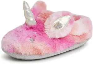 Dearfoams Toddler & Kids' Cute Shark, Cow, Unicorn, Dog, Dinosaur and Animal Critter Slippers