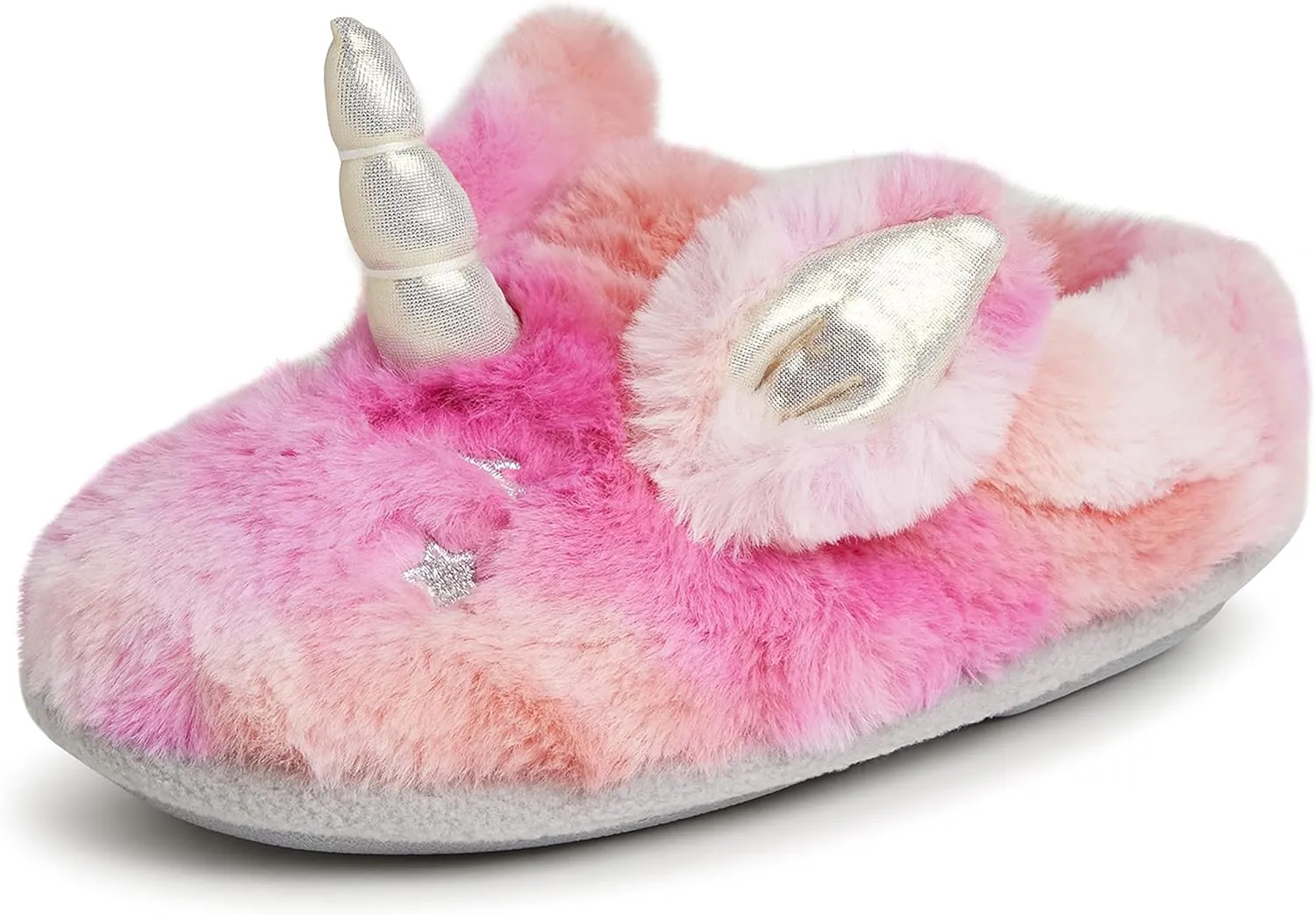 Dearfoams Toddler & Kids' Cute Shark, Cow, Unicorn, Dog, Dinosaur and Animal Critter Slippers